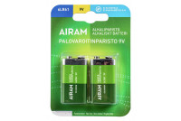 Airam Green Power Alkaline Battery 9V 6LR61 2pcs