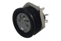 DIN CONNECTOR PANEL MOUNT 5-PIN 180°