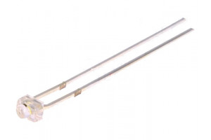 LED 1,8mm WHITE 30deg 12V With resistor 12V 2180mcd