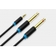 AUDIOKAAPELI 3,5mm - 2 x 6,3mm 0,5m