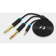 AUDIOKAAPELI 3,5mm - 2 x 6,3mm 0,5m