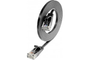 CAT6 FLAT CABLE U/UTP 0,1m black