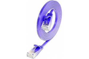 CAT6 LITTEÄ VERKKOKAAPELI U/UTP 0,1m violetti