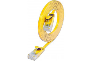 CAT6 FLAT CABLE U/UTP 0,15m yellow