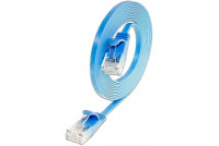 CAT6 FLAT CABLE U/UTP 0,25m blue