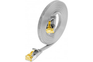 CAT6A LITTEÄ VERKKOKAAPELI U/FTP 0,1m grey