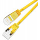 CAT6A 10G OHUT VERKKOKAAPELI U/FTP 0,1m keltainen