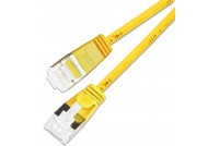 CAT6A 10G OHUT VERKKOKAAPELI U/FTP 0,1m keltainen