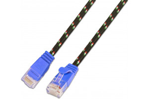 CAT6 FLAT CABLE U/UTP TOUGH 0,25m blue