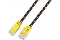 CAT6 FLAT CABLE U/UTP TOUGH 0,25m yellow