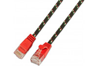 CAT6 FLAT CABLE U/UTP TOUGH 0,25m red