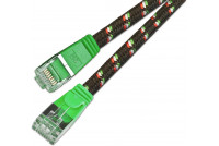 CAT6 FLAT CABLE U/FTP TOUGH 0,25m green