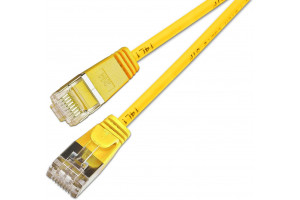 CAT6 OHUT VERKKOKAAPELI U/FTP 0,25m keltainen