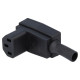 IEC C13 POWER PLUG FEMALE DOWN ANGLE