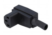 IEC C13 POWER PLUG FEMALE DOWN ANGLE