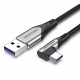 Vention USB-2.0 KAAPELI A-UROS / C-UROS 90° -KULMA 0,5m