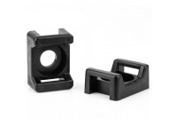SADDLE TIE MOUNTS FOR PLASTIC CABLE TIES 21,9x15,9mm BLACK 100PCS