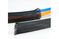 POLYESTER BRAIDED SLEEVE Ø4-8mm BLACK 100m