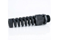 MG25 SPIRAL CABLE GLAND 15mm BLACK 25pcs