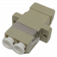 LC -Duplex Adapter, beige and white cap MM