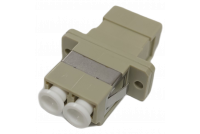 LC -Duplex Adapter, beige and white cap MM