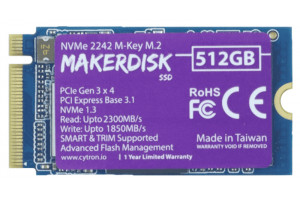 512GB MakerDisk NVMe 2242 B+M-key + RPiOS