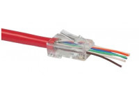 RJ45 PLUG CAT6 UNSHIELDED,PASS THROUGH