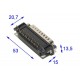 D25 CONNECTOR MALE ANGLE PCB EUROPE