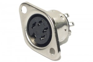 DIN CONNECTOR PANEL MOUNT 4-PIN 216°