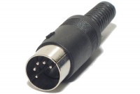 DIN CONNECTOR MALE 5-PIN 180°