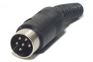 DIN CONNECTOR MALE 6-PIN 240°