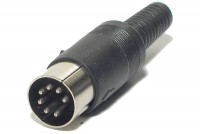 DIN CONNECTOR MALE 7-PIN 270°