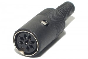 DIN CONNECTOR FEMALE 8-PIN 270°