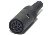 DIN CONNECTOR FEMALE 8-PIN 262°