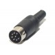 DIN CONNECTOR MALE 8-PIN 270°