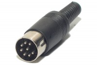 DIN CONNECTOR MALE 8-PIN 270°