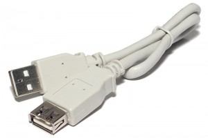 USB-2.0 JATKOJOHTO A-UROS / A-NAARAS 0,3m