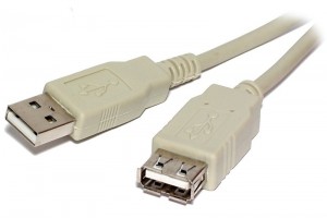 USB-2.0 JATKOJOHTO A-UROS / A-NAARAS 3m