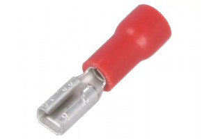 PUSH-ON 2,8x0,8mm FEMALE RED