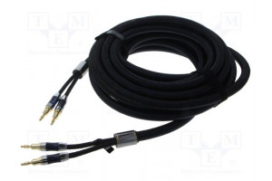 Cable banana plug x2,both sides 10m Plating: gold-plated