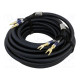 Cable banana plug x2,fork terminal 2x 10m black textile