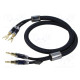 Cable banana plug x2,fork terminal 2x 1m Plating: gold-plated