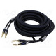 Cable banana plug x2,fork terminal 2x 2m Plating: gold-plated