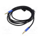 Kaapeli Jack 3,5mm 4pin pistoke,molemmin puolin 1,5m musta