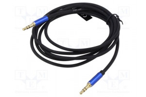 Kaapeli Jack 3,5mm 4pin pistoke,molemmin puolin 1,5m musta