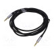 Kaapeli Jack 3,5mm 4pin pistoke,molemmin puolin 1m musta