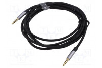 Kaapeli Jack 3,5mm 4pin pistoke,molemmin puolin 1m musta