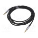 Cable Jack 3,5mm 4pin plug,both sides 2m Plating: gold-plated