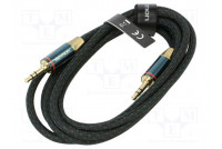 Kaapeli Jack 3,5 mm 3pin kulmapistoke,molemmin puolin 1,5m