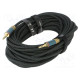 Cable Jack 3.5mm 3pin angled plug,both sides 10m textile